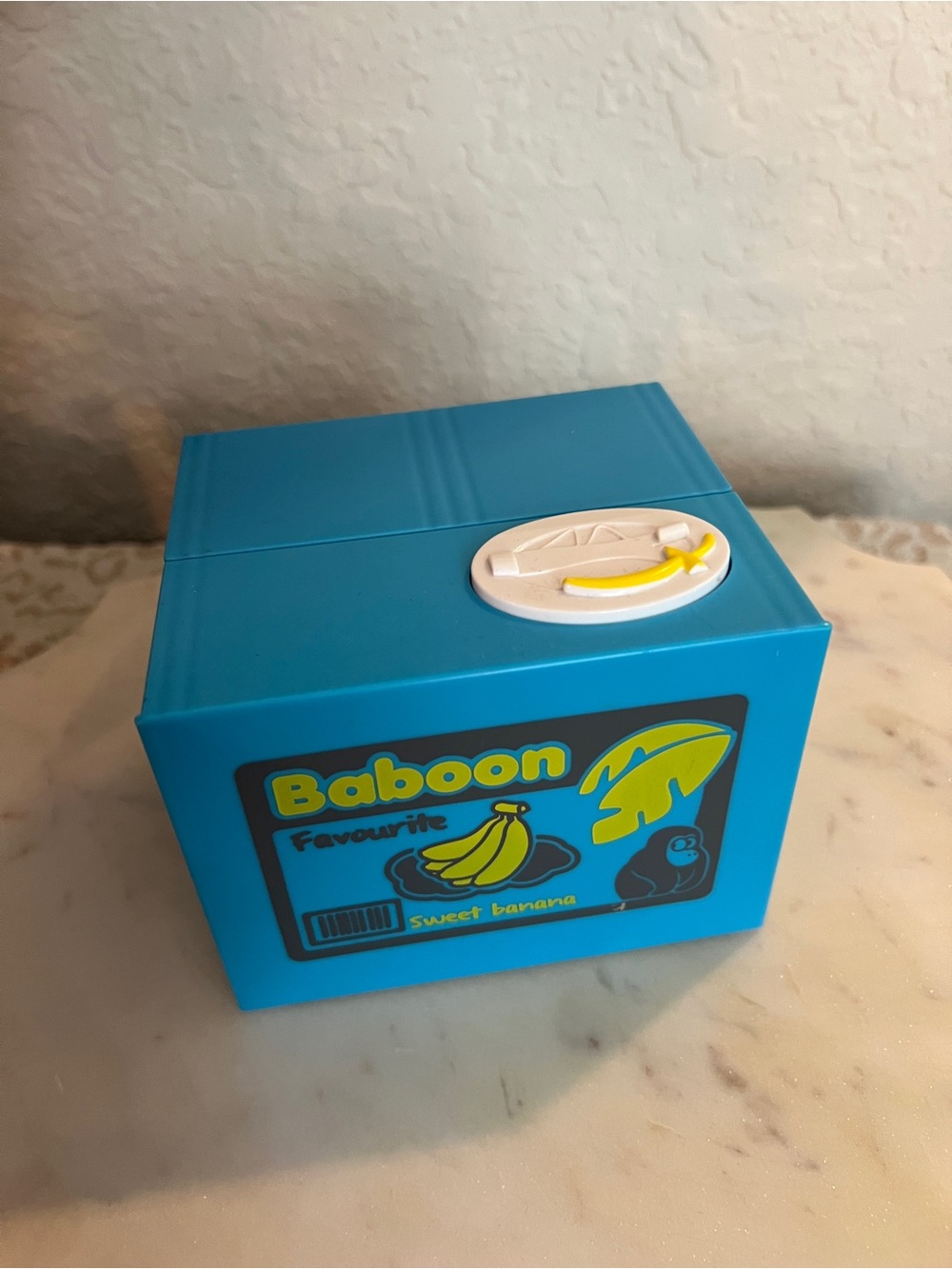 Baboon Sweet Banana Blue Coin Bank